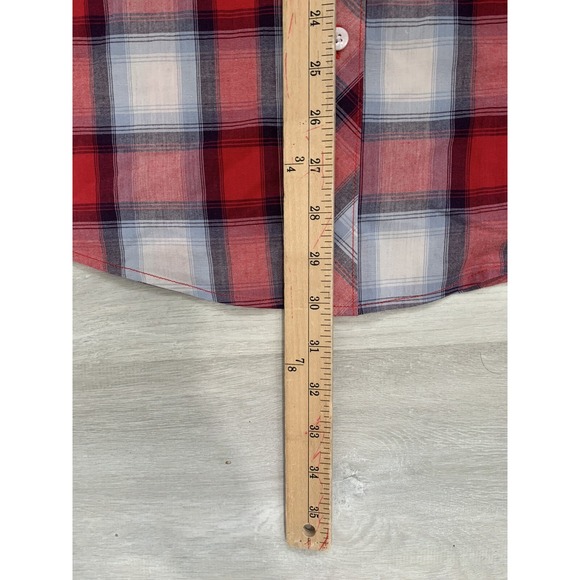 Ambiguous Shirt Mens Medium Multicolor‎ Plaid Button Up Long Sleeve Skateboard - Picture 10 of 12